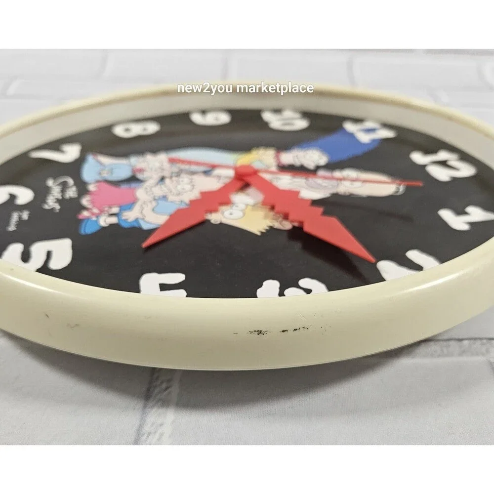 the simpsons vintage RARE original promo clock 1990 Works! collectibles WORKING!